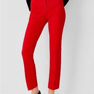 NWOT Ann Taylor Eva Ankle Pant in Bright Red size 6